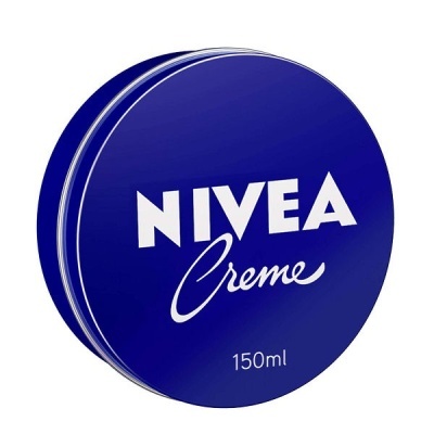 Embalagem redonda azul escura de creme NIVEA 150ml