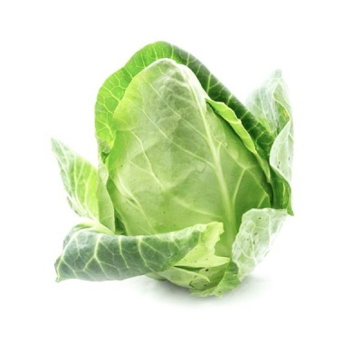 Couve verde fresca com folhas.