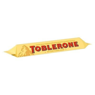 Barra de chocolate Toblerone em embalagem amarela