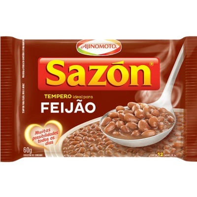 Embalagem de tempero Ajinomoto Sazón para feijão