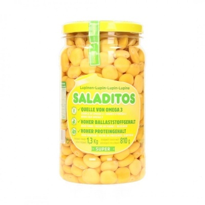 Frasco amarelo com pastilhas SALADITOS
