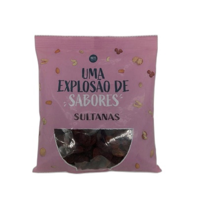 Pacote rosa com frutos secos UMA EXPLOSÃO DE SABORES SULTANAS