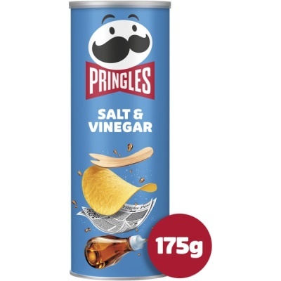 Lata azul de batatas Pringles sabor SALT & VINEGAR 175g