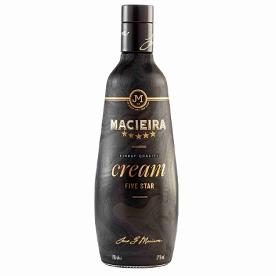 Garrafa preta de bebida Macieira Cream Five Star