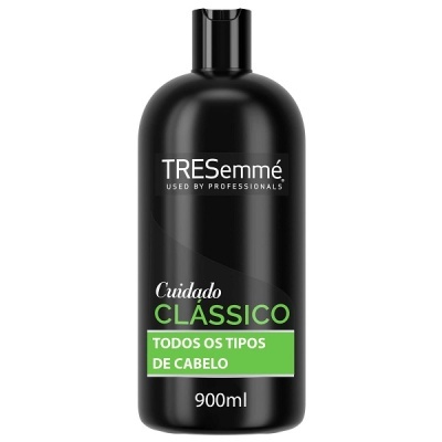 Frasco preto TRESemmé Cuidado Clássico 900ml