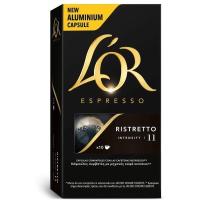 Embalagem cápsulas café L'Or Espresso Ristretto intensidade 11