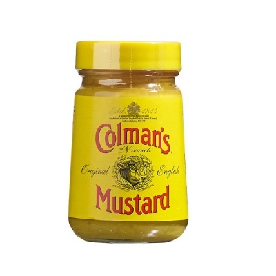 Frasco de mostarda Colman's Original English Mustard amarelo