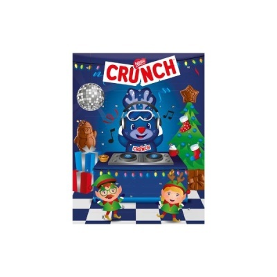 Calendário do advento Nestlé Crunch com desenhos animados de Natal e DJ