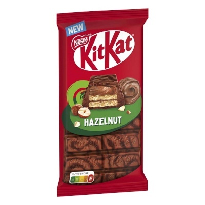 Embalagem de chocolate KitKat Hazelnut vermelho