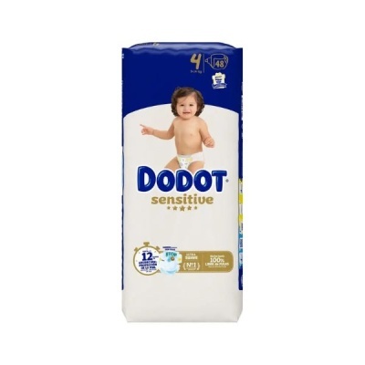 Embalagem de fraldas Dodot Sensitive tamanho 4, 48 unidades