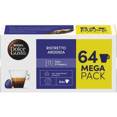 Pack de cápsulas Nescafé Dolce Gusto Ristretto Ardenza 64 unidades