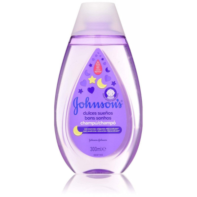Frasco de champô Johnson's Dulces Sueños lilás 300ml