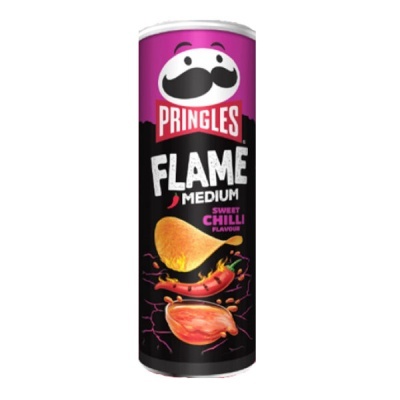 Lata de batatas Pringles sabor Sweet Chilli Flame Medium