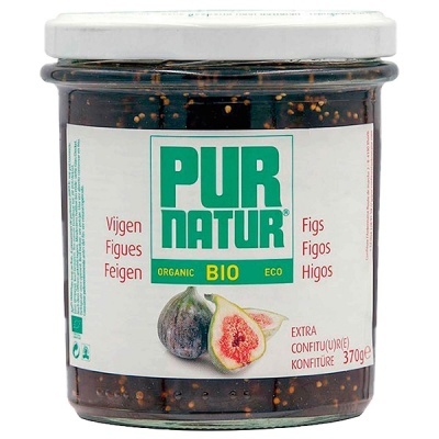 Frasco de compota PUR NATUR figos 370g