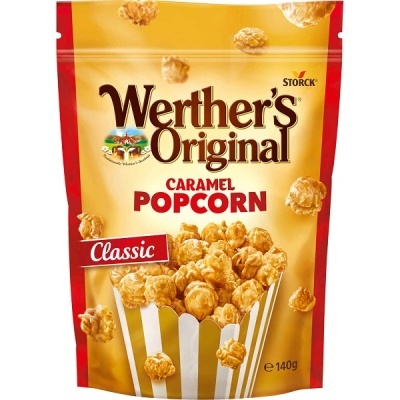 Pacote de pipoca caramelizada Werther's Original Classic com 140g