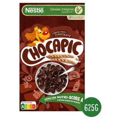 Embalagem de cereais integrais Nestlé Chocapic sabor chocolate 625g