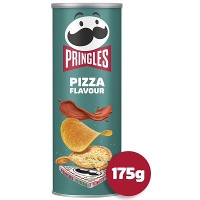 Lata verde de Pringles sabor pizza com 175g