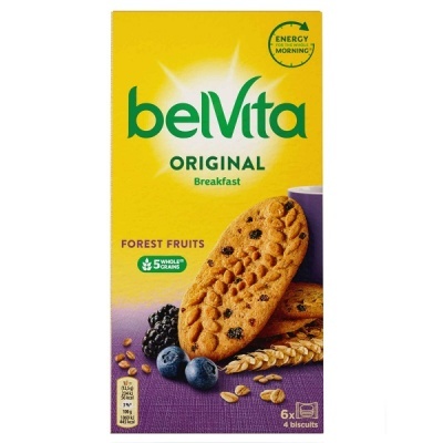 Embalagem de bolachas BelVita Original Breakfast sabor Forest Fruits