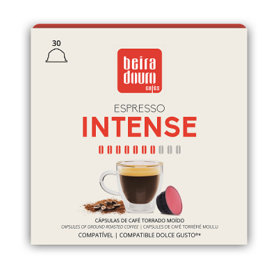 Embalagem de cápsulas espresso intenso Beira Douro compatível Dolce Gusto