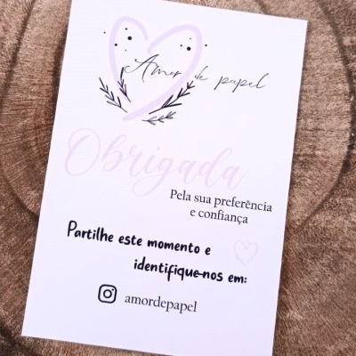 Cart&#x00F5;es&#x20;de&#x20;Agradecimento&#x20;com&#x20;logotipo