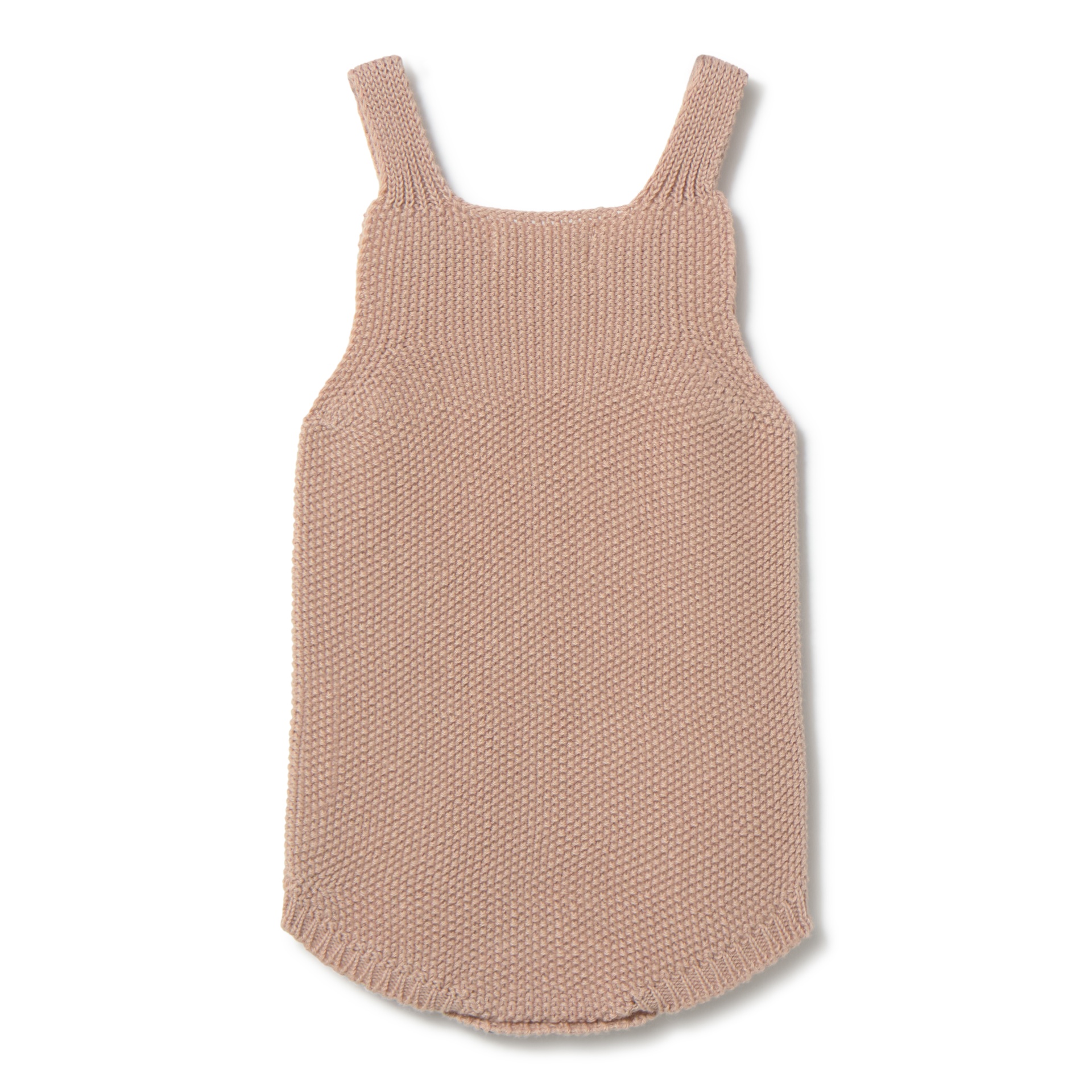 Camisola de malha rosa claro com alças largas