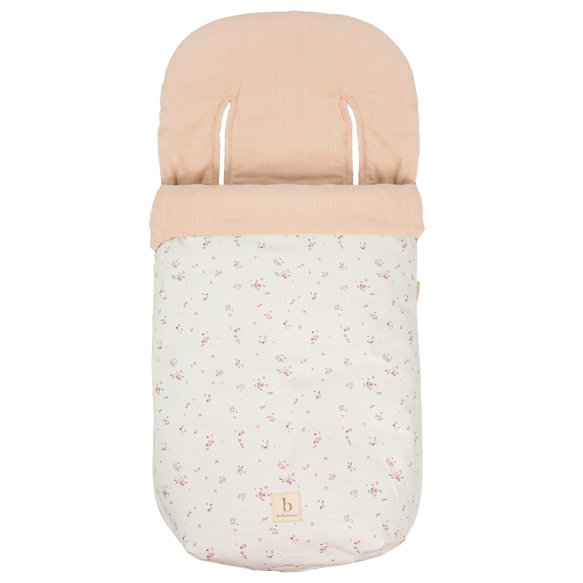 Capa rosa com padrão floral para assento infantil
