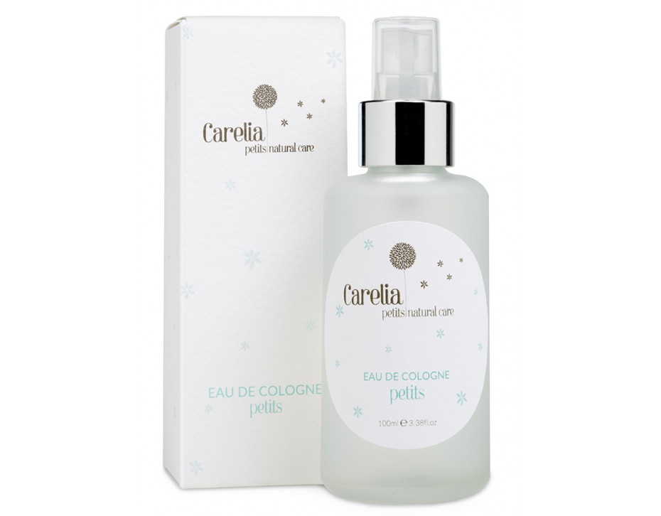 Frasco de Eau de Cologne Carelia petits natural care com caixa branca