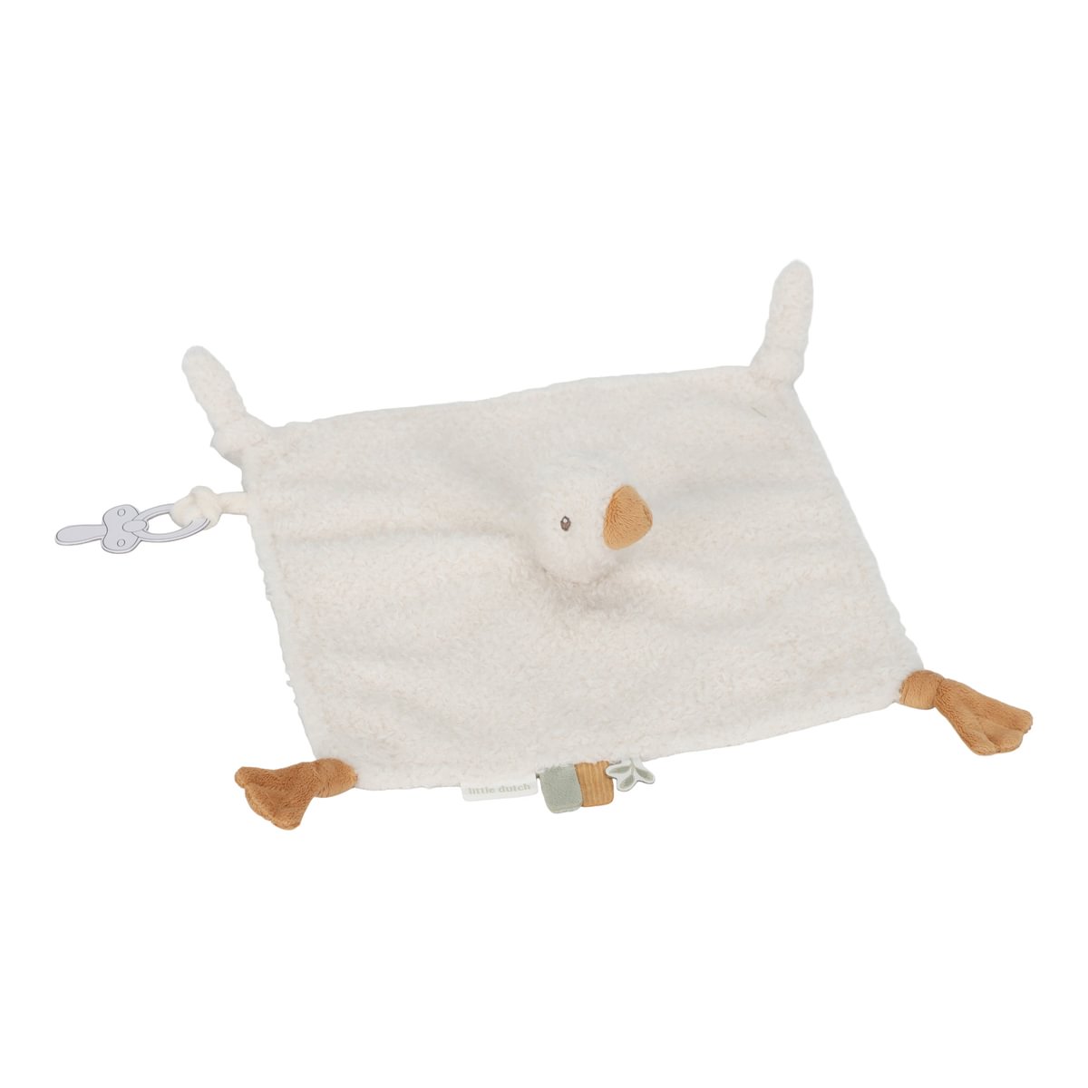 Manta de peluche branca em forma de pato para bebé