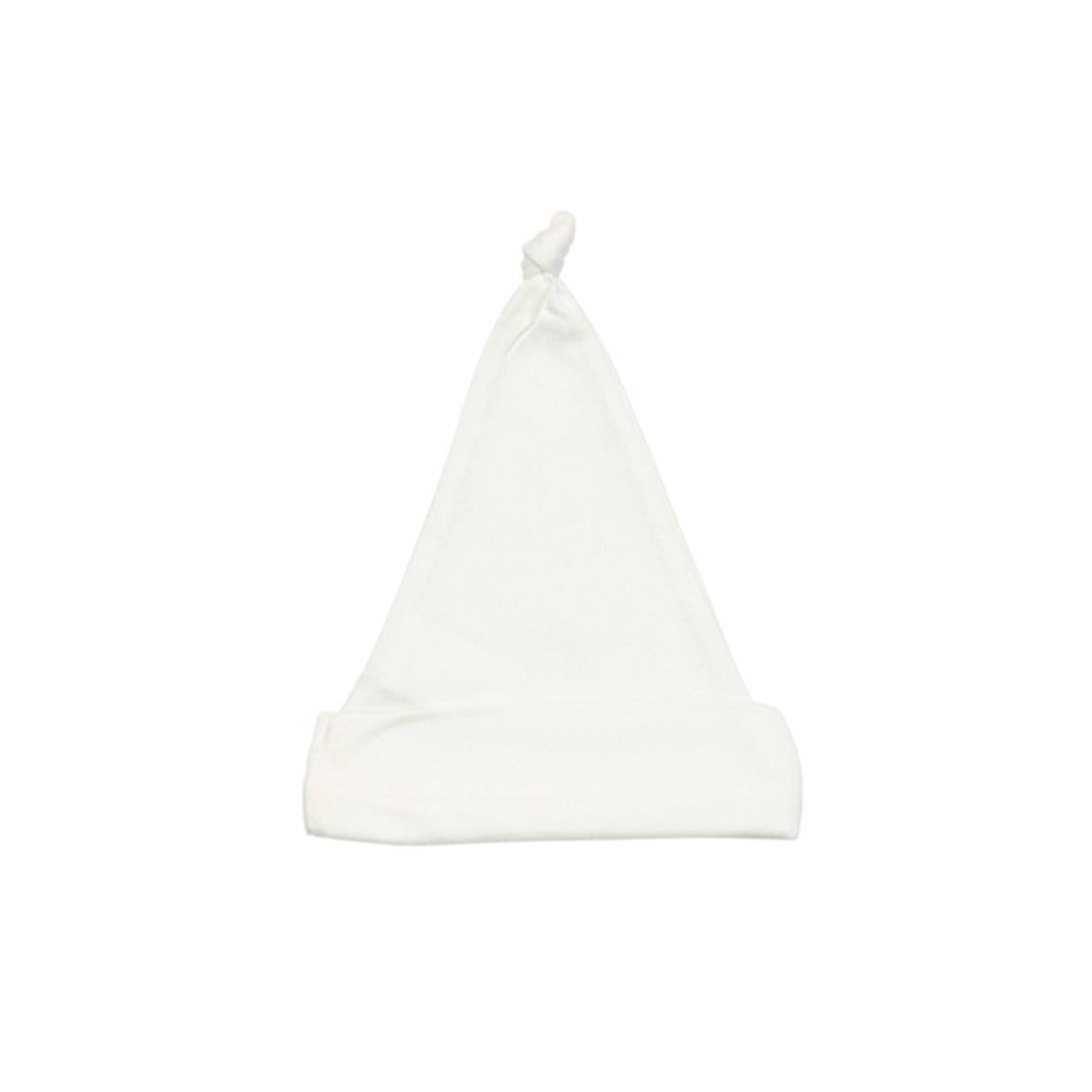Gorro branco com nó e dobra