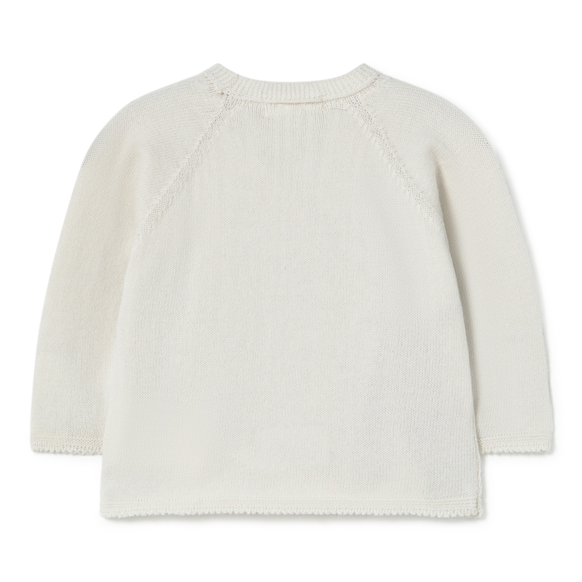Suéter branco de malha com manga comprida