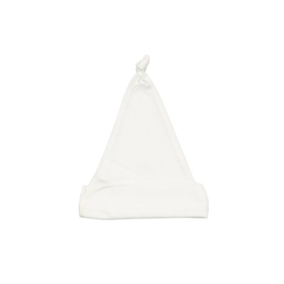 Gorro branco com nó e dobra