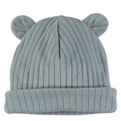Gorro de malha cinzento com orelhas pequenas