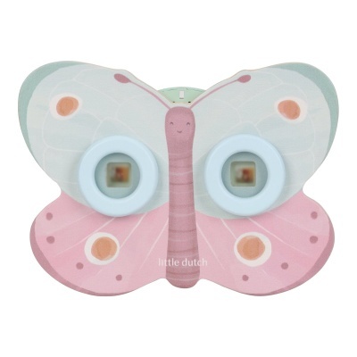 Binóculos infantis em forma de borboleta com cores pastel
