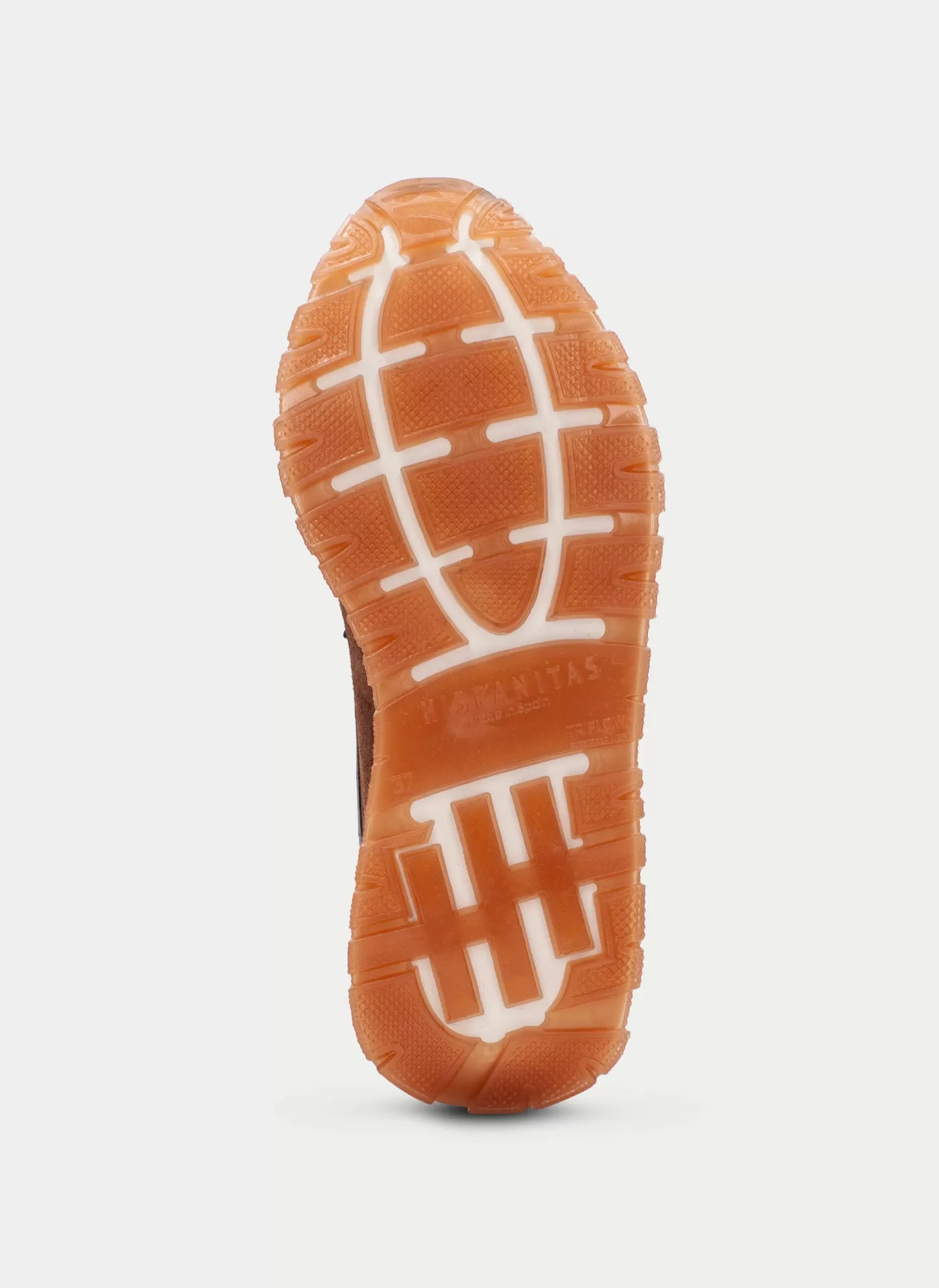 Sapato Hispanitas HV254400 Castanho Sola de calçado em borracha castanha alaranjada com padrão branco