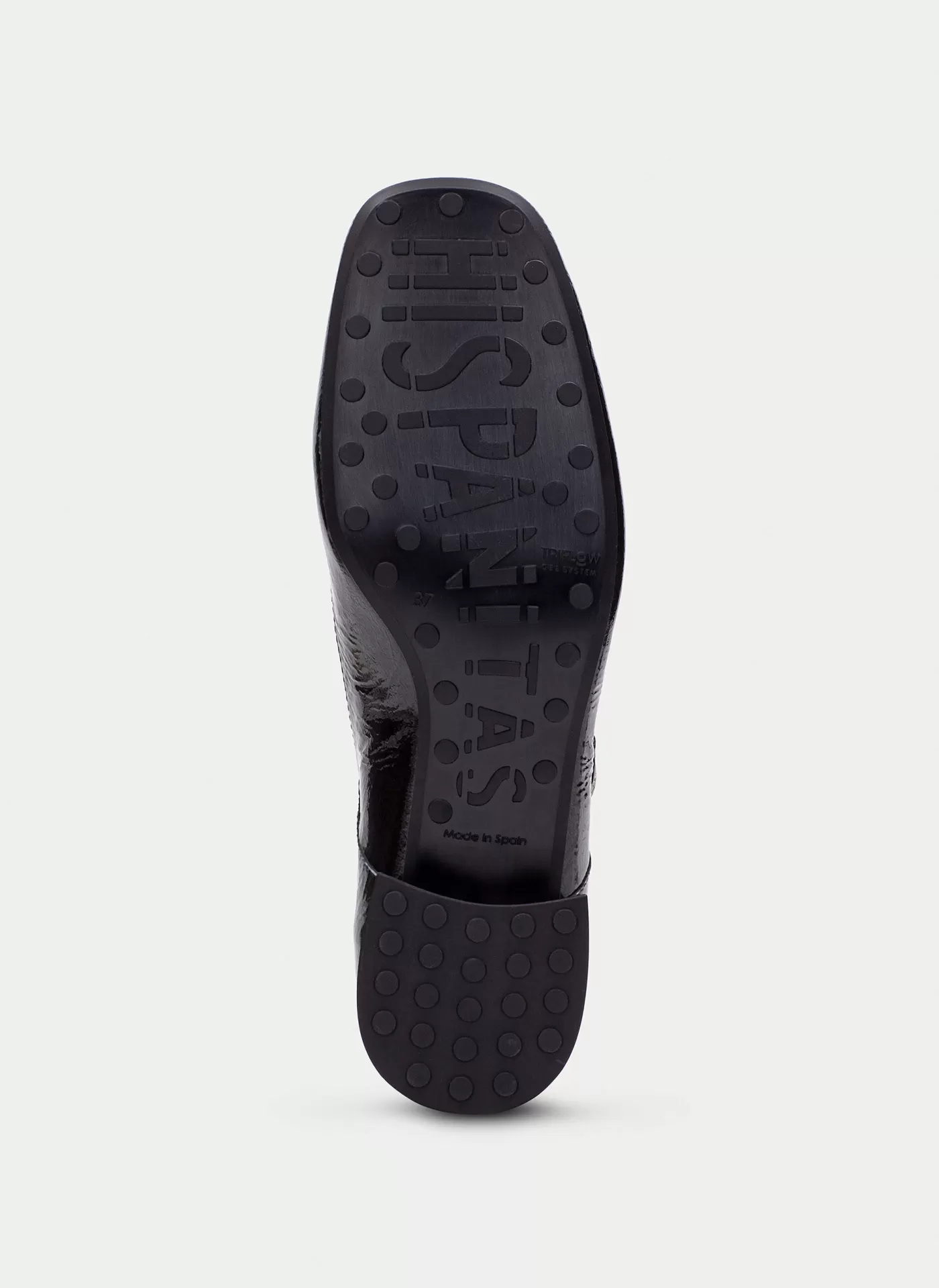 Sapato Hispanitas HV254207 Antracite Sola preta de sapato com texto em relevo SAINT LAURENT PARIS e MADE IN ITALY