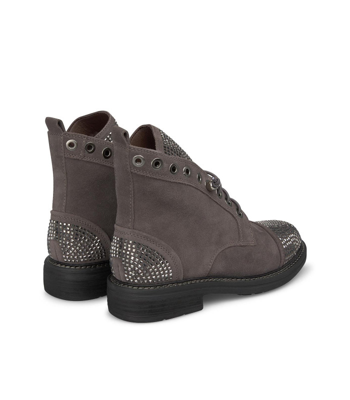 Botim Alma en Pena 240752 Grey Botas cinzentas com tachas prateadas no calcanhar e ponta
