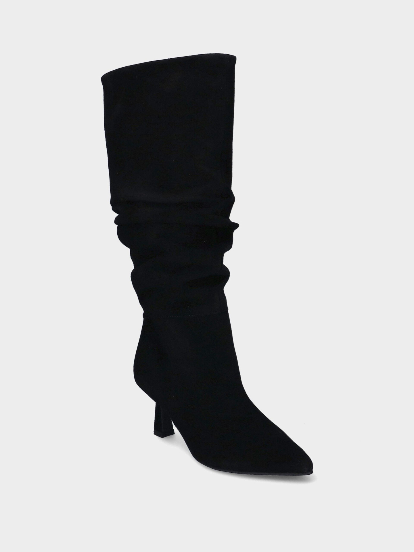 Bota Cano Alto MLV Leonor.05 Black Bota feminina preta de cano alto com salto quadrado
