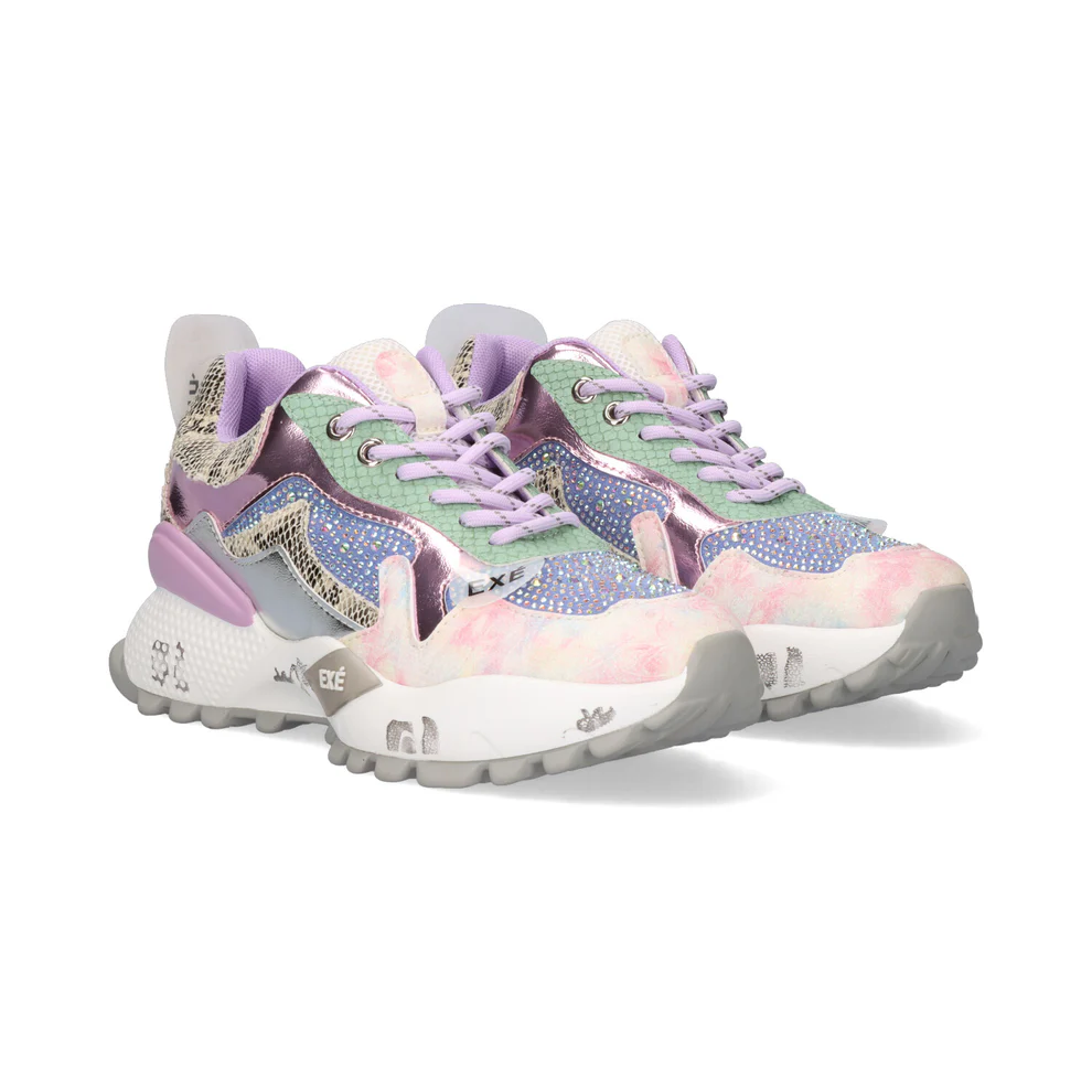 Sapatilhas Exé D190608-13B PURPLE Ténis multicolor com detalhes metálicos e brilhantes