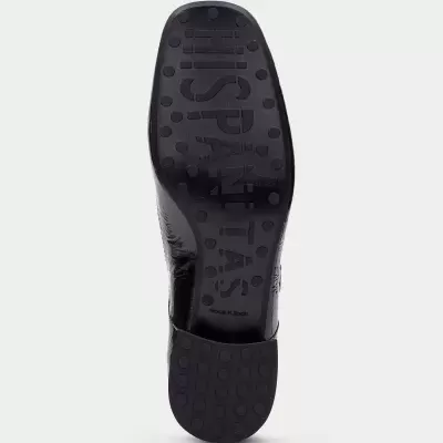 Sola preta de sapato com texto em relevo SAINT LAURENT PARIS e MADE IN ITALY