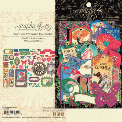 Conjuntos de recortes decorativos da coleção Fashion Forward da Graphic 45