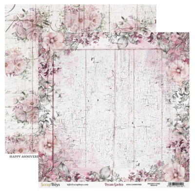 Folha de papel decorativo floral para scrapbooking