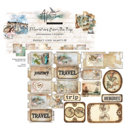 Recortáveis de papel decorativo vintage com temas de viagem e mapas