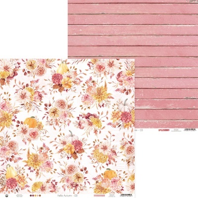 Folha dupla face para artesanato com padrão floral e padrão ripado rosa