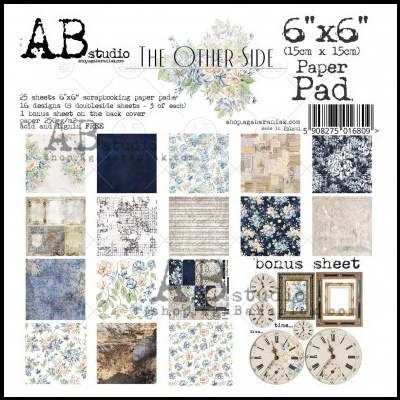 Papel de scrapbook AB studio The Other Side 6x6 polegadas com padrões florais e vintage