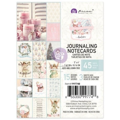 Pacote de journaling notecards com tématica de fadas e flores em tons pastel