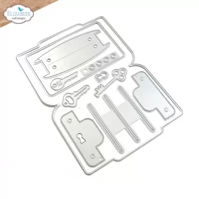 Moldes de corte metálicos para artesanato com formas de chaves e fechaduras