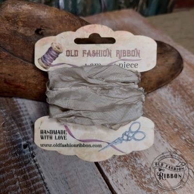 Fita cinza claro em cartão OLD FASHION RIBBON com ilustrações e texto