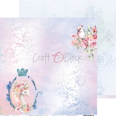 Papel decorativo com unicórnio, flores e pássaro em tons pastel