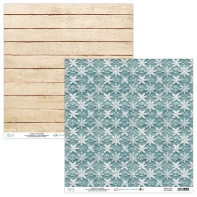 Papéis decorativos com padrão de madeira clara e padrão floral azul