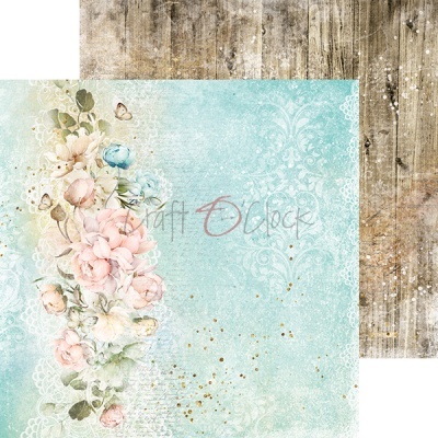 papel scrapbooking floral e madeira envelhecida